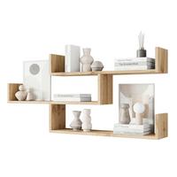 Wandregal Trio Eiche Wotan Dekor B: 119,1cm - Eiche Wotan, Basics, Holzwerkstoff (119,1/55/18cm)