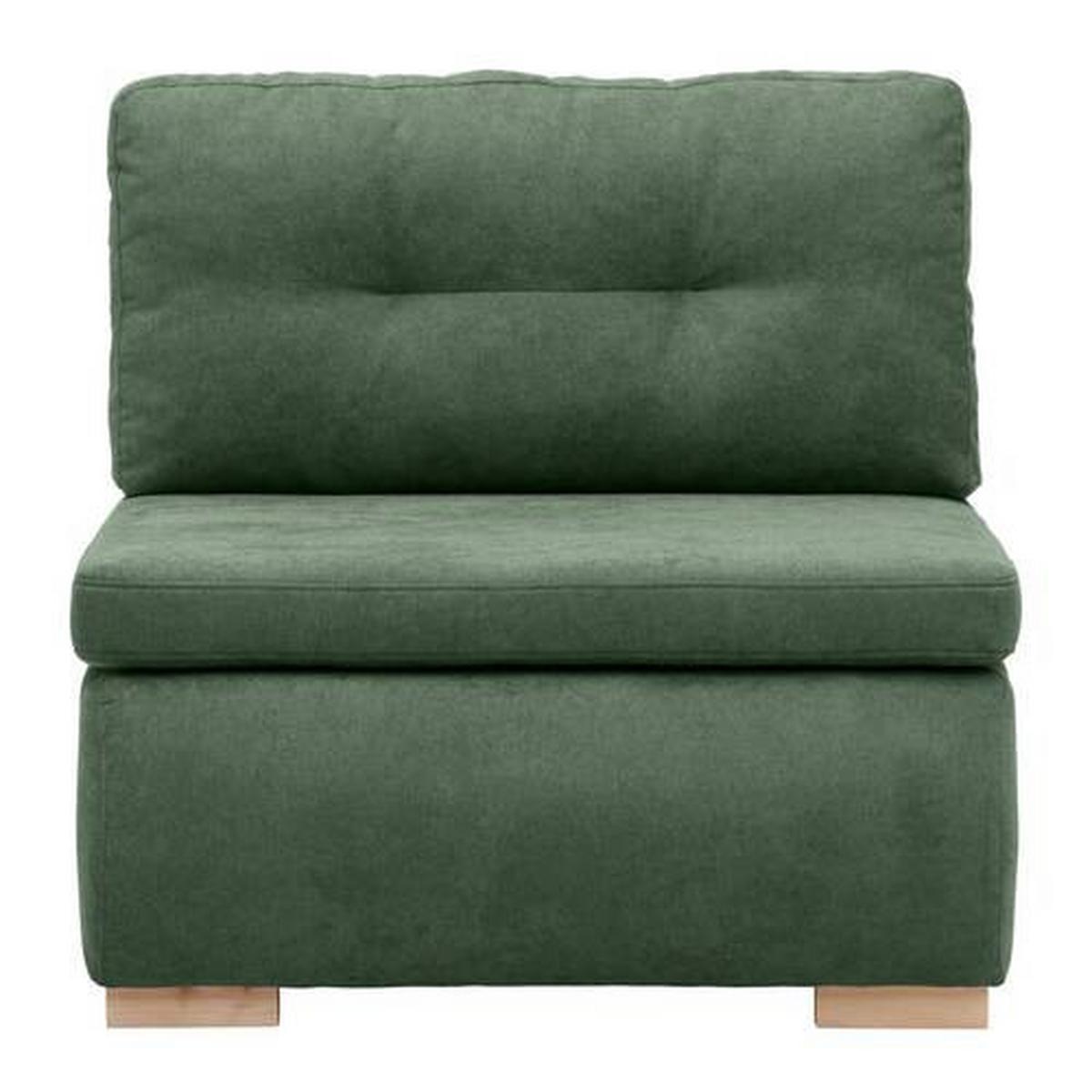 Rozkládací křeslo MODENA, olivově zelená - černá/přírodní barvy, textil/plast (89/88/90cm) - Based