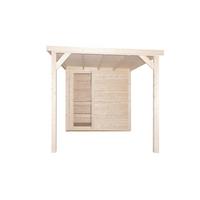 SAUNA Rauma Naturfarben B: 230 cm - Naturfarben, KONVENTIONELL, Holz (460/230/219,5cm) - Sanotechnik