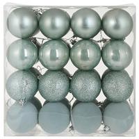 Vianočná guľa 32 ks/ bal - modrá, Konventionell, plast (6cm) - Mömax