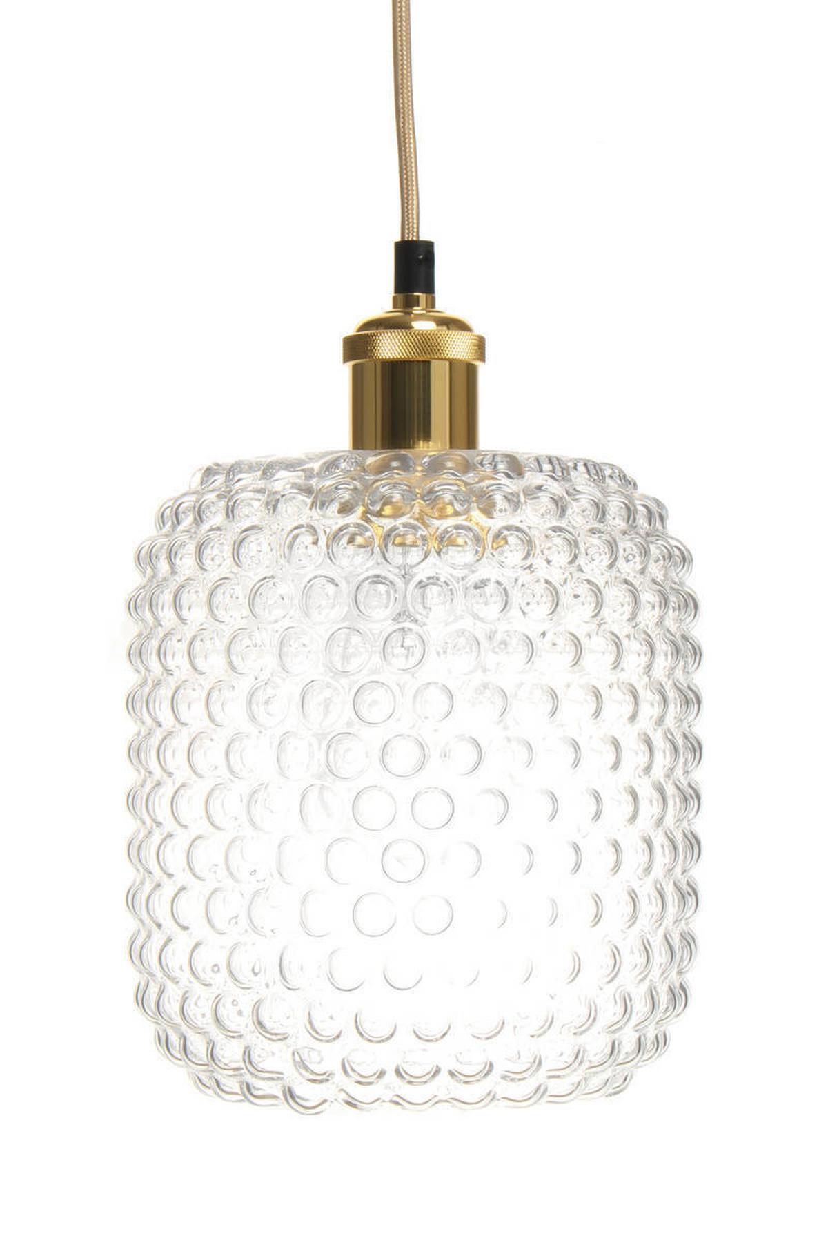 Hängeleuchte Irene H: 27 Cm 1-Flammig Glasschirm - Klar, Trend, Glas (20/27/20cm) - Kayoom