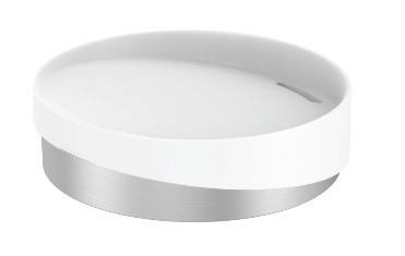 Vanička na mýdlo Chris - bílá, Moderní, kov/plast (11/3cm) - Premium Living