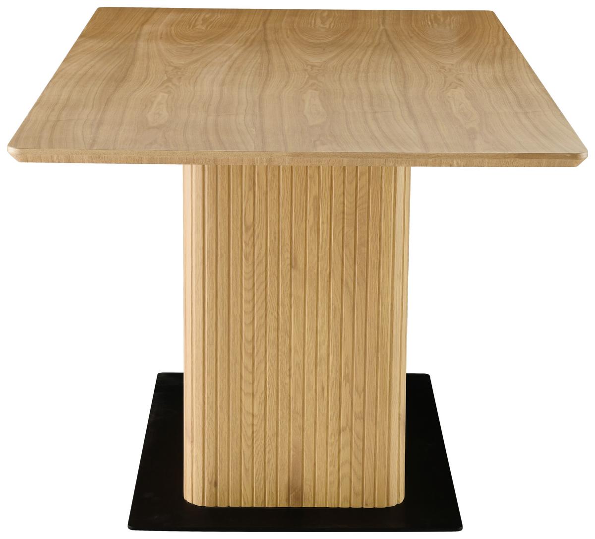 Étkezőasztal Joe - tölgyfa színű/fekete, Lifestyle, faalapú anyag/fa (160/90/75cm) - MID.YOU