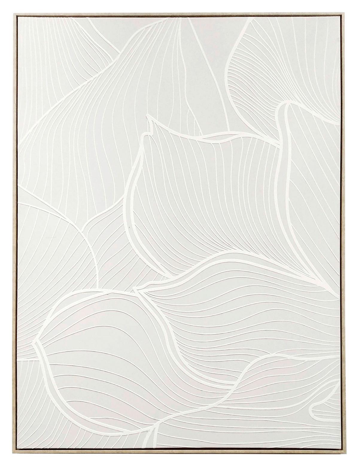 Obraz na plátně Denise, 100/140cm - bílá/přírodní barvy, kompozitní dřevo/textil (100/140cm) - Premium Living