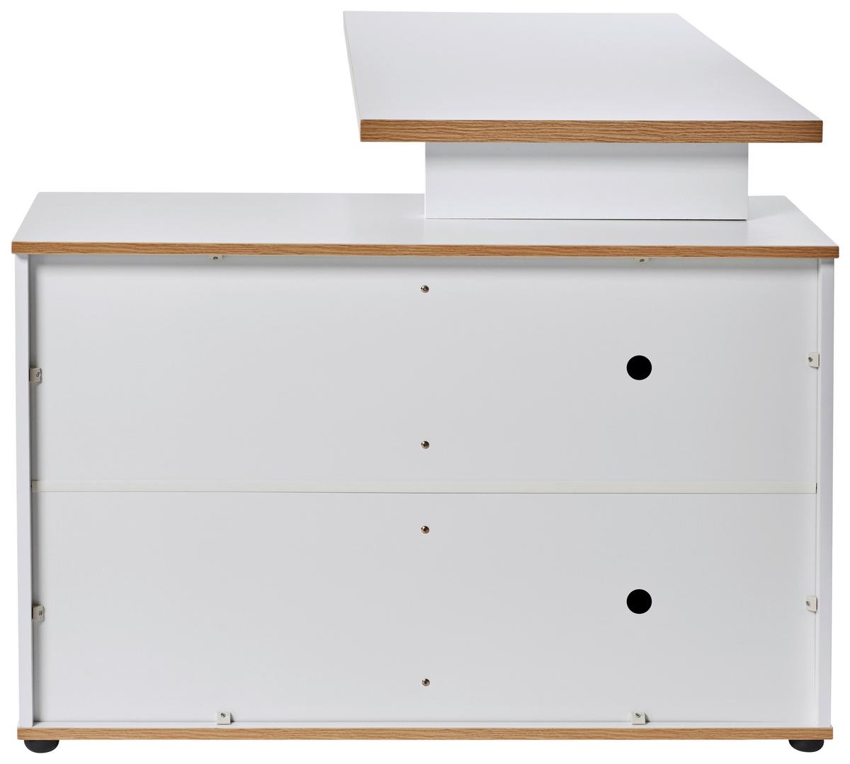 Eckschreibtisch X-Club C 40 E - Eichefarben/Weiß, MODERN, Holzwerkstoff (140/95/76cm) - Livetastic