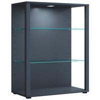 Vitrine Glasol Xl B: 70 Cm Stehend Anthrazit - Anthrazit/Schwarz, MODERN, Glas/Holzwerkstoff (70/90/35cm) - MID.YOU