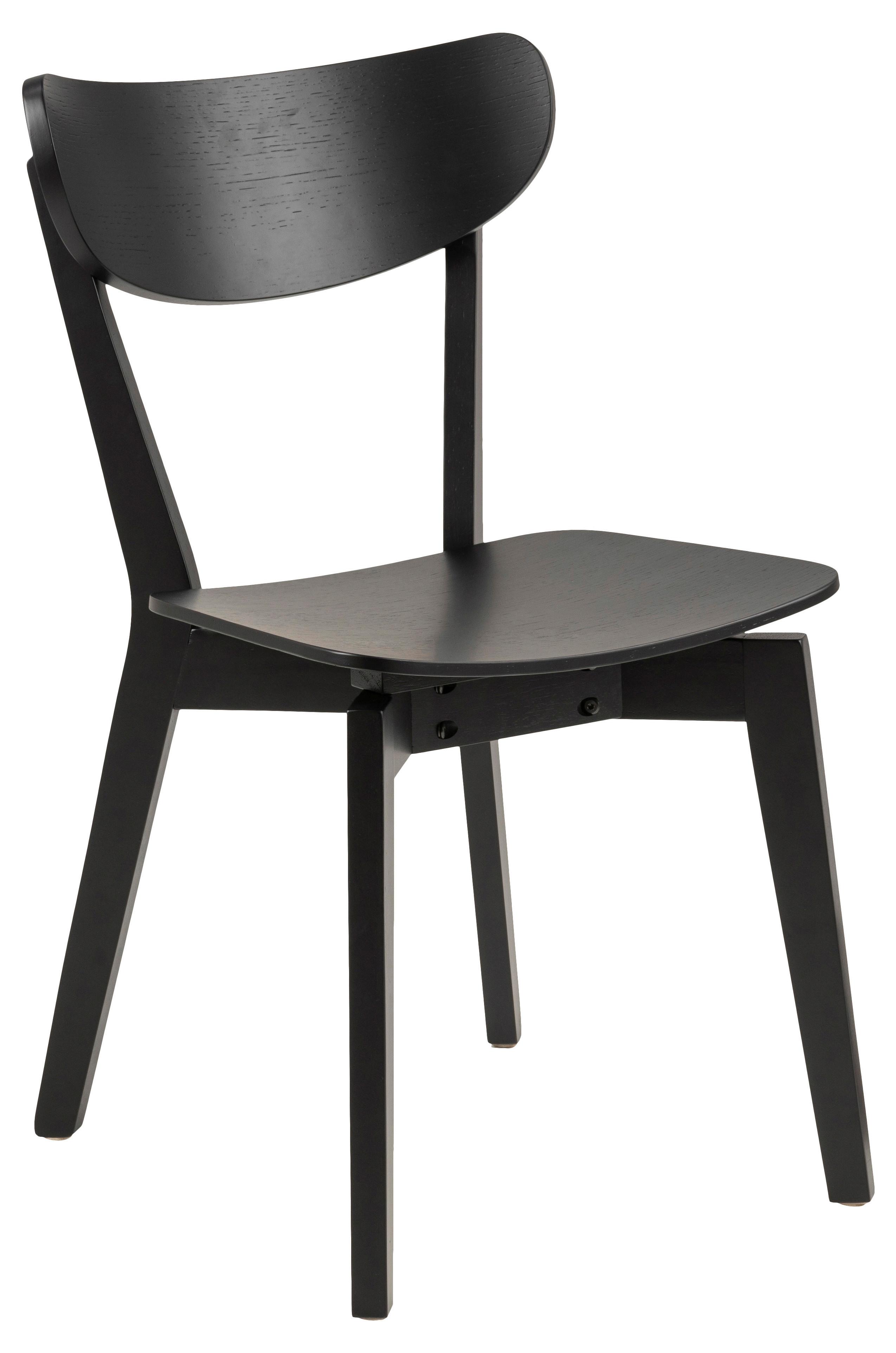 Jídelní Židle Roxby Dub Dyha Černá - černá, Moderní, dřevo (45/78/55cm) - MID.YOU