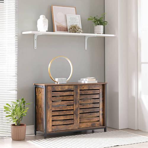 Kommode B: 100 cm Braun/Schwarz - Schwarz/Braun, Trend, Holzwerkstoff/Metall (100/70/35cm) - Boxxx