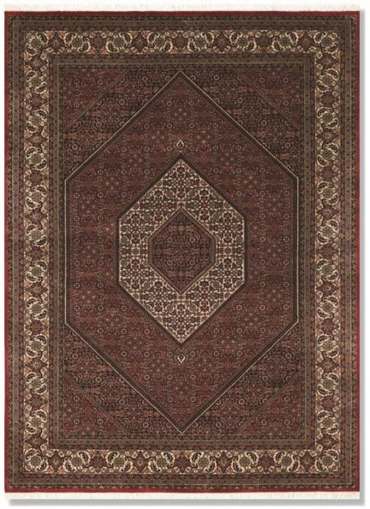 Orientteppich Kamaro Bidjar - Rot/Creme, Basics, Textil (90/160cm) - Cazaris