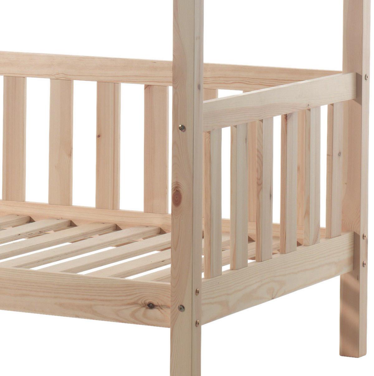 Hausbett Dallas 90x200 Cm Kiefer Natur Echtholz - Naturfarben/Kieferfarben, MODERN, Holz (90/200cm) - MID.YOU