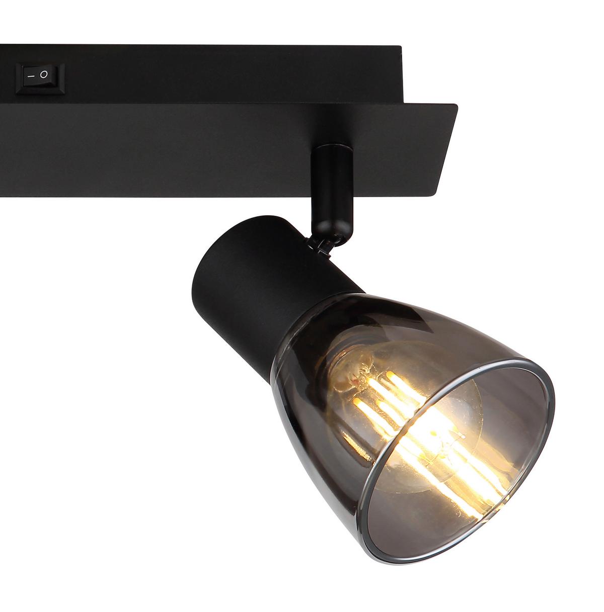 Strahler 54307-2 - Schwarz, Design, Glas/Metall (25/7/15,5cm) - Globo