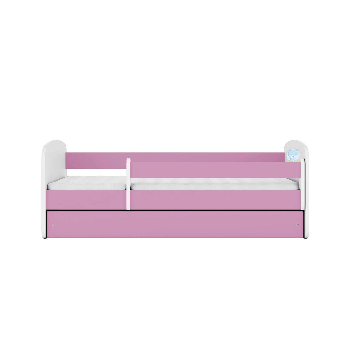 Kinder-/Juniorbett Babydreams Inkl. Matratze 80x160 - Pink/Birkefarben, MODERN, Holz/Holzwerkstoff (80/160cm) - MID.YOU