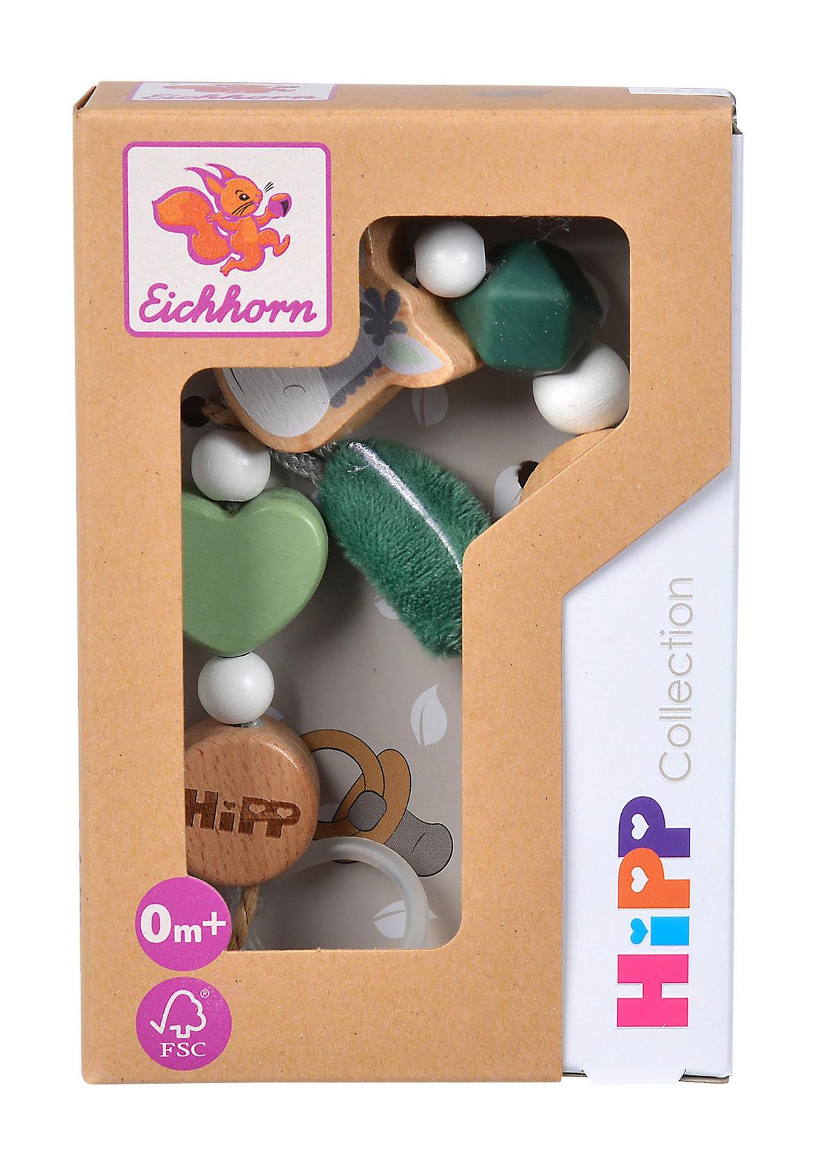 Baby HiPP Schnullerkette ab den ersten Lebensmonaten - Multicolor, Basics, Holz/Kunststoff (4/9,6/14,5cm) - Simba