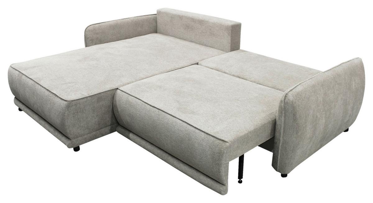 Ecksofa Fresh Graubraun 195x264 cm - Beige/Graubraun, Design, Textil (195/264cm) - MID.YOU