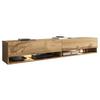 Lowboard B: 180 Cm Eiche Wotan Dekor - Eiche Wotan/Grau, LIFESTYLE, Holzwerkstoff (180/30/32cm) - P & B