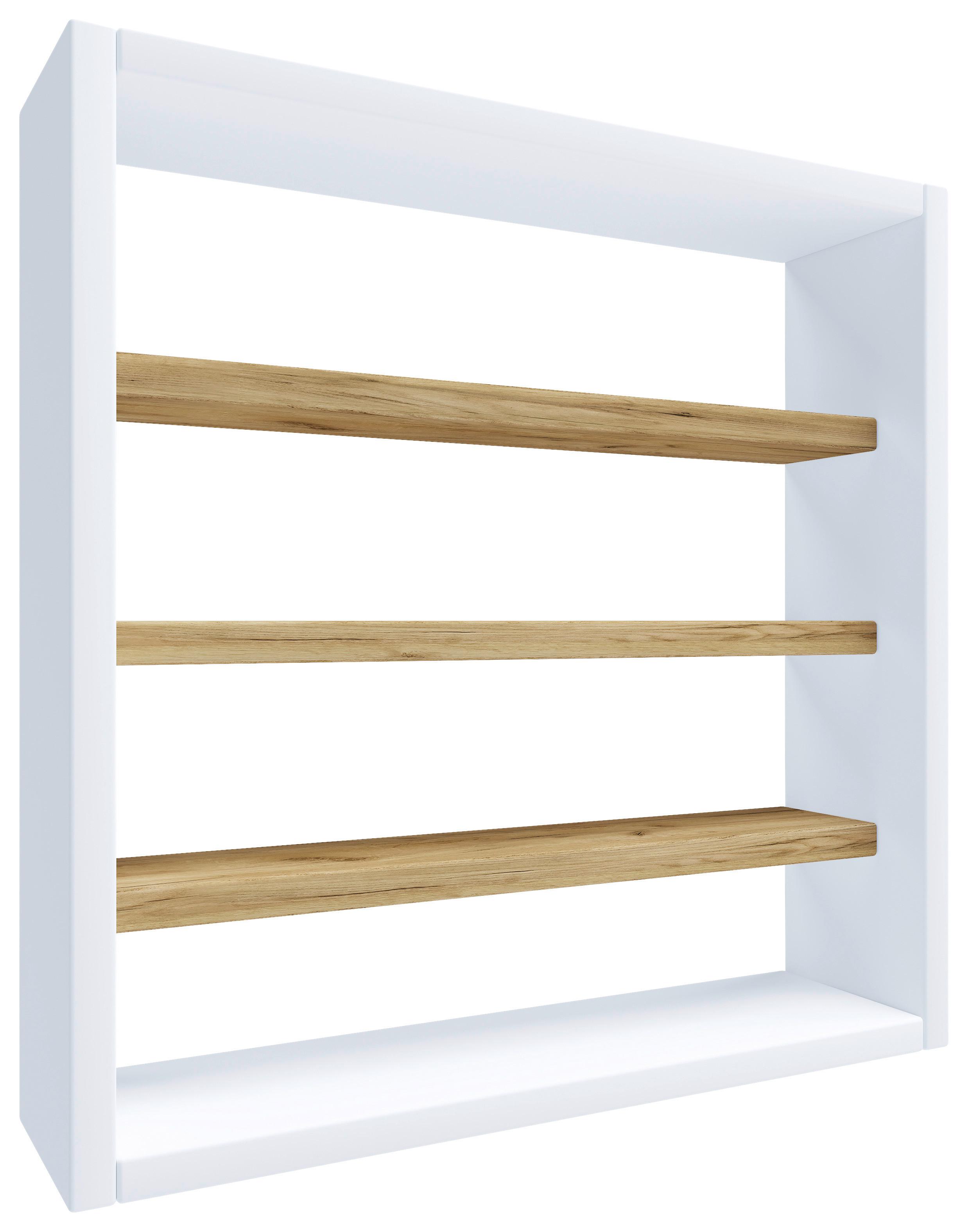 Wandregal Osado Weiß Honigeiche Dekor - Honigeiche/Weiß, Design, Holzwerkstoff (40/40/10cm) - MID.YOU