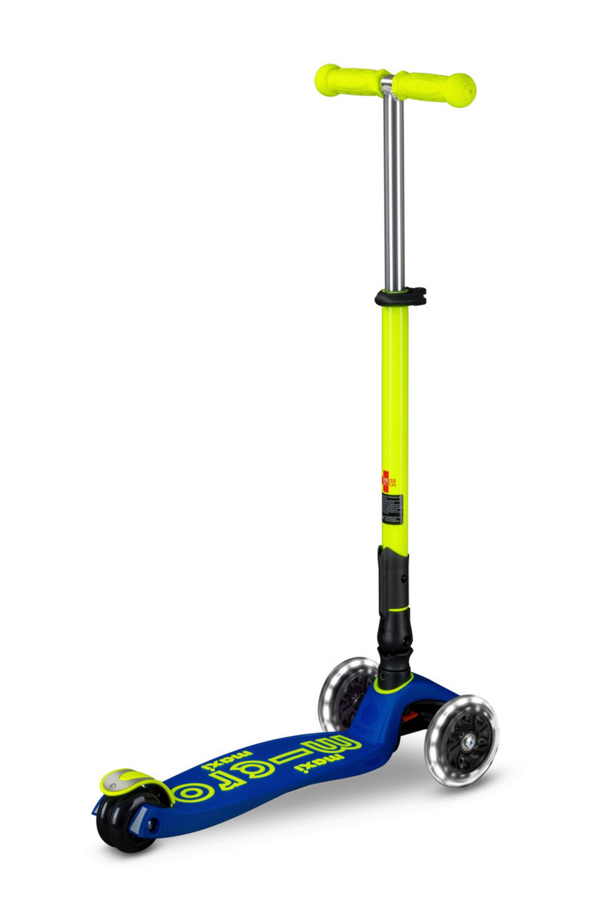 Kinderscooter Blau/gelb Mmd235 Maxi Foldable Yellow - Blau/Gelb, Basics, Kunststoff (57/26,5/67-91cm) - Micro Mobility