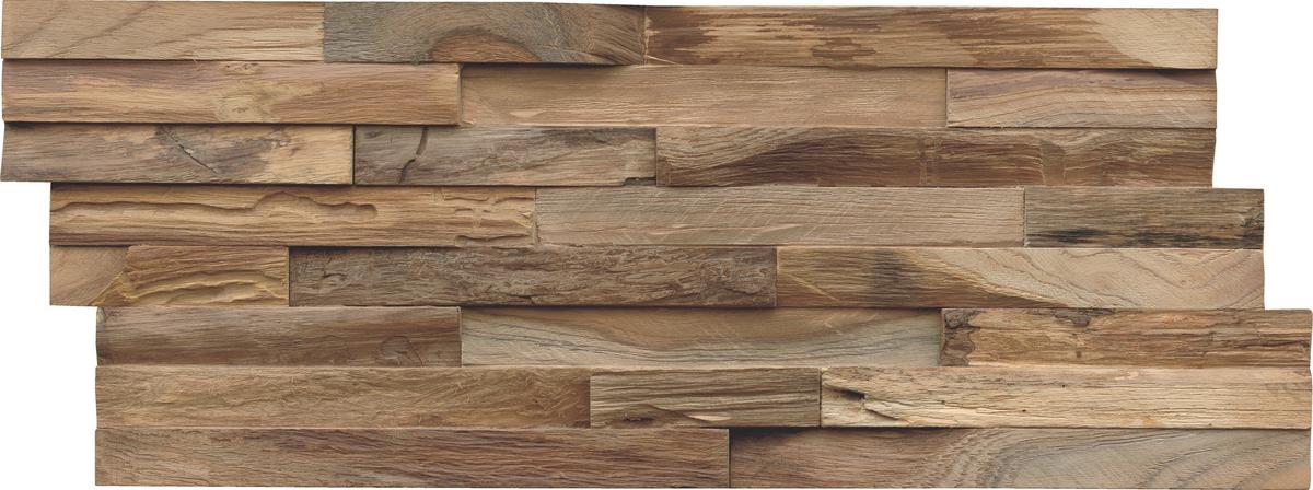 Wandverkleidung Teak Elegance Natur - Braun, Basics, Holz (50/20/2cm)