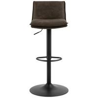 Barhocker Flynn Braun B: 44 cm - Schwarz/Braun, Design, Textil/Metall (44/107/53cm) - MID.YOU