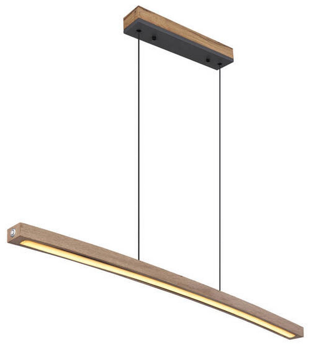LED-Hängeleuchte 416080wh2 - Dunkelbraun/Opal, KONVENTIONELL, Holzwerkstoff/Kunststoff (100/7/120cm) - Globo