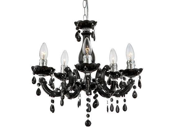 Hängeleuchte Lexi - Chromfarben/Schwarz, KONVENTIONELL, Kunststoff/Metall (128cm) - OMBRA Hängeleuchte Lexi - Chromfarben/Schwarz, KONVENTIONELL, Kunststoff/Metall (128cm) - OMBRA