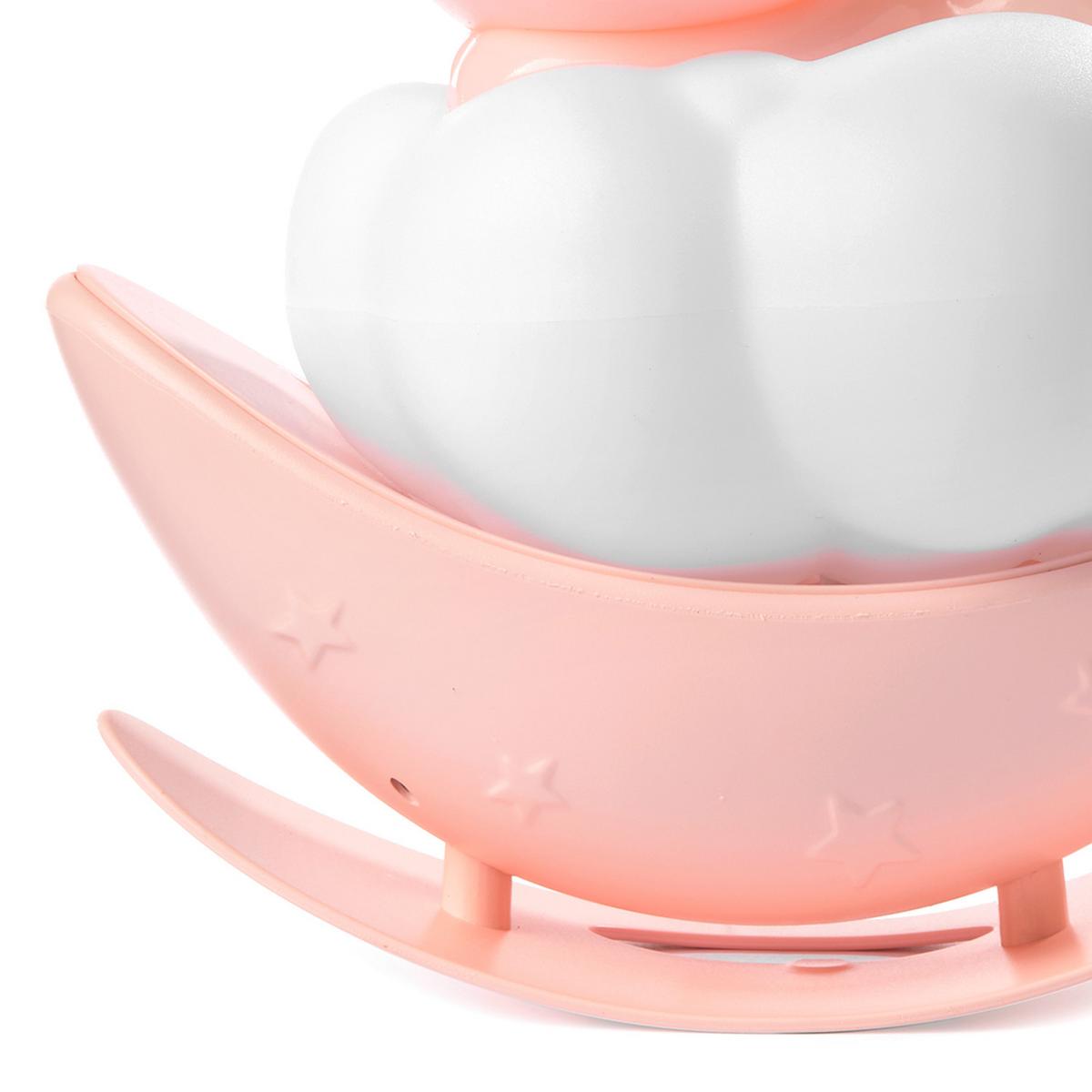 Kindertischleuchte Rosa Hellrosa Weiß L: 11 cm - Hellrosa/Weiß, Basics, Kunststoff (11/6.5/12.5cm)