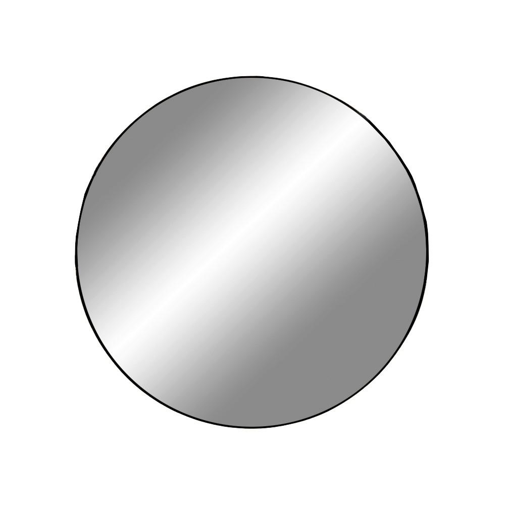 Wandspiegel Schwarz B: 60 cm - Schwarz, Basics, Glas/Metall (60/60/0,5cm)