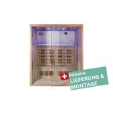Infrarotkabine Bergen inkl. Lieferung & Montage - Naturfarben, MODERN, Holz (175/200/120cm)