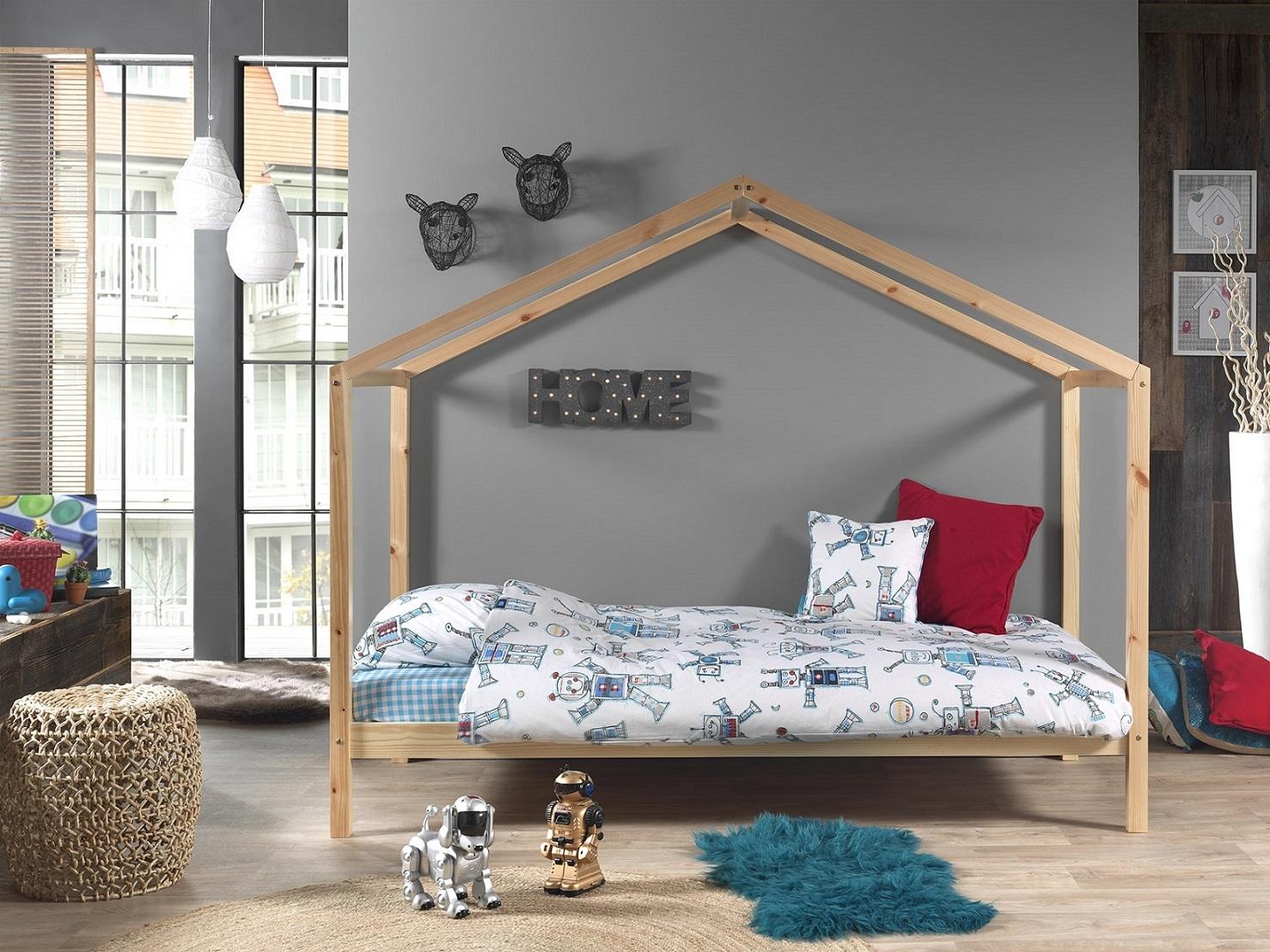 Hausbett Dallas 90x200 cm Kiefer Natur - Kieferfarben, MODERN, Holz (90/200cm) - MID.YOU