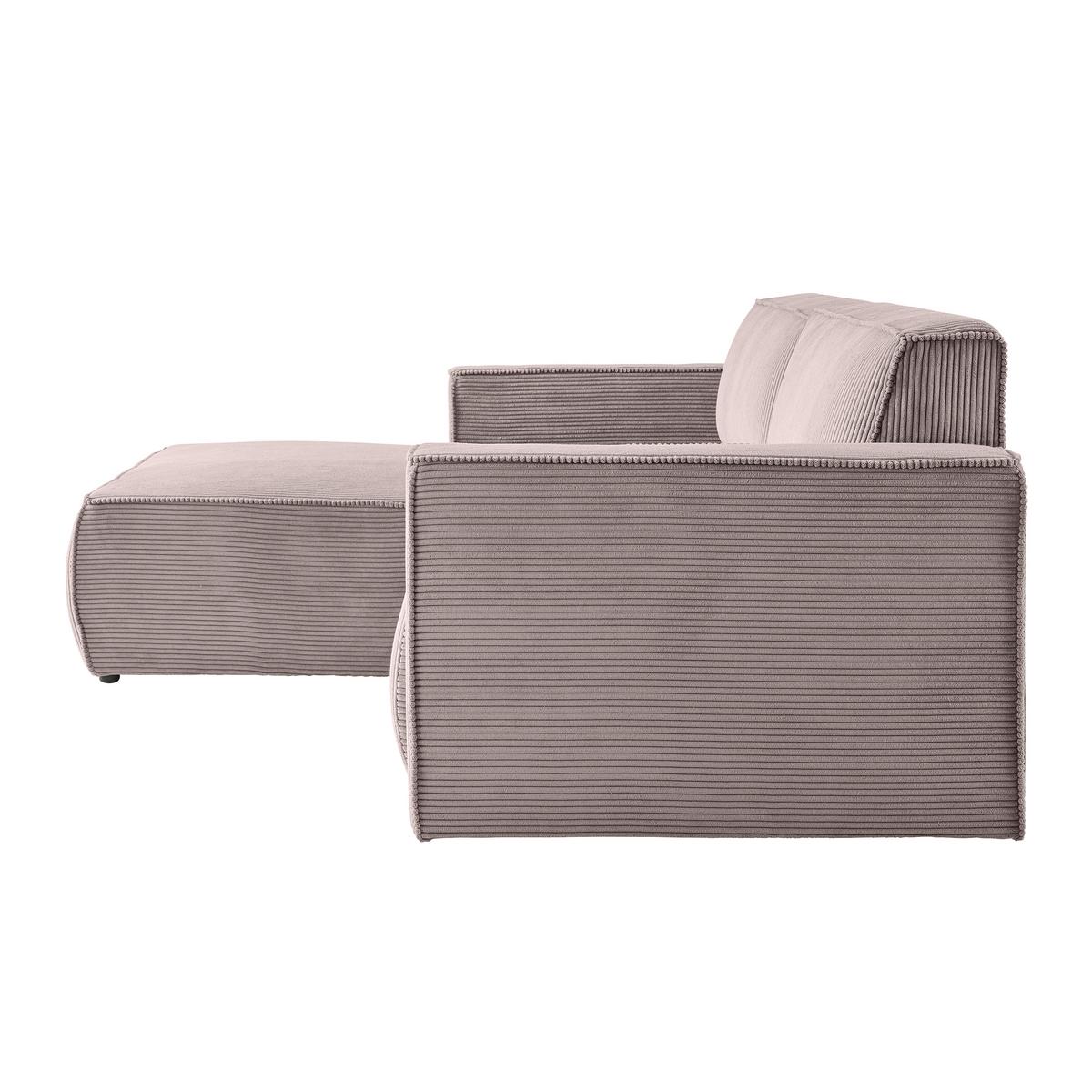 Rohová sedačka LOFT, ľavá, sivohnedý menčester - sivohnedá/čierna, Modern, textil/plast (172/75/265cm) - Mömax