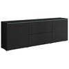 Lowboard Vera Schwarz B: 180 cm - Schwarz/Grau, Trend, Holzwerkstoff (180/61,8/34,5cm) - P & B