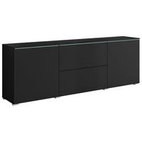 NÍZKÁ KOMODA VERA 181 - šedá/černá, Trend, kompozitní dřevo/plast (180/61,8/34,5cm) - P & B