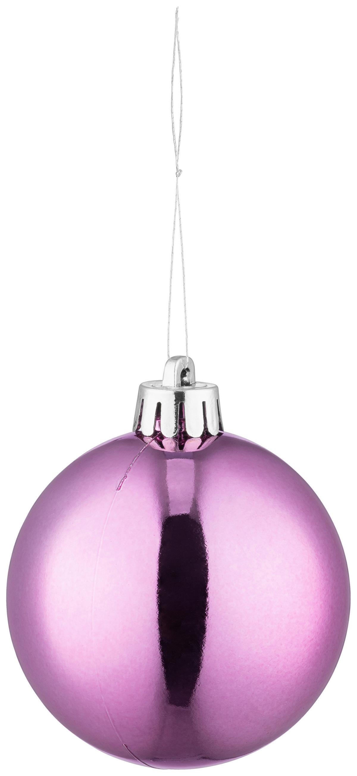 CHRISTBAUMKUGEL-SET Yasin, Rosa, 30-teilig - Pink/Rosa, KONVENTIONELL, Kunststoff (6cm) - Luca Bessoni