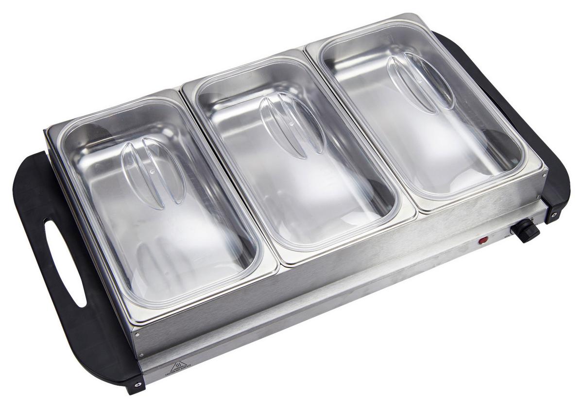 Chafing-dish Sh 4.1 - Edelstahlfarben/Schwarz, Basics, Metall (64/14/36,4cm) - Silva Homeline