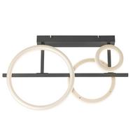 LED-Deckenleuchte CEYADA - Champagner/Schwarz, Basics, Kunststoff/Metall (65/40/7cm)