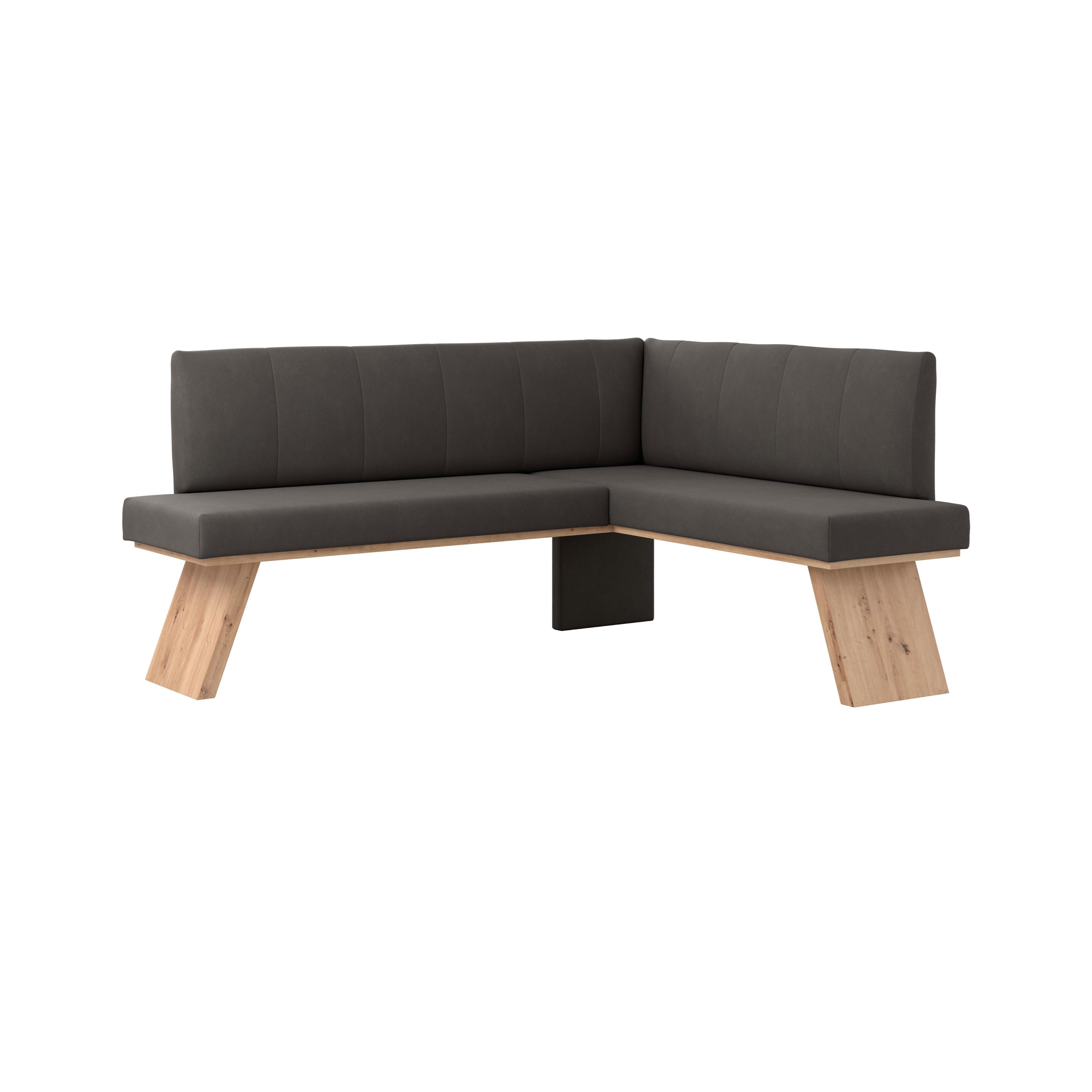 Eckbank Emma Ii Webstoff Anthrazit, B: 185 Cm - Eichefarben/Anthrazit, KONVENTIONELL, Holzwerkstoff/Textil (185/150cm)