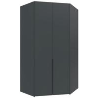 Eckleiderschrank Ny A Black Graphitfarben B: 120 cm - Graphitfarben, MODERN, Holzwerkstoff (120/236/120cm) - MID.YOU