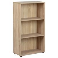 Regal Parini 1 B 60cm, Eiche Dekor - Schwarz/Sonoma Eiche, Basics, Holzwerkstoff (60/110/30cm) - MID.YOU
