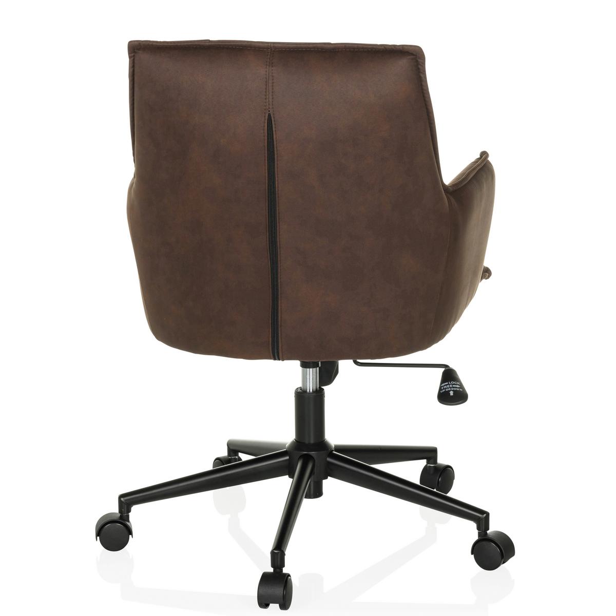Drehstuhl Solao Life Dunkelbraun B: 54 cm - Dunkelbraun/Schwarz, MODERN, Kunststoff/Textil (54/85/70cm) - MID.YOU