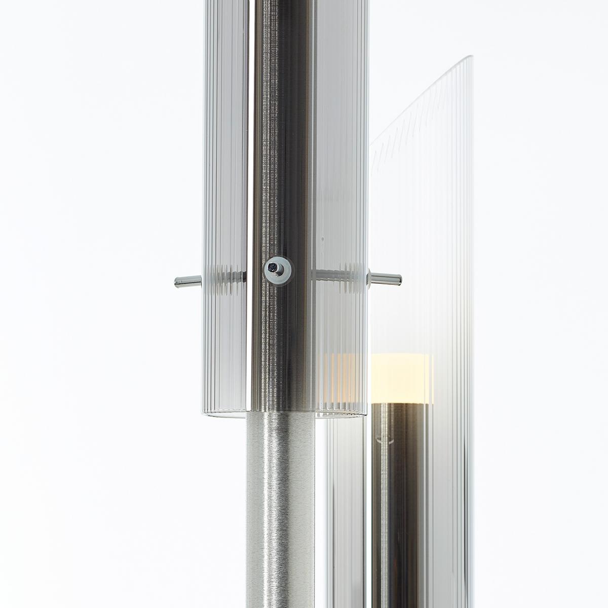 Led-stehleuchte Inkl. Fußschalter - Chromfarben, Basics, Glas/Metall (33/168cm) - Brilliant