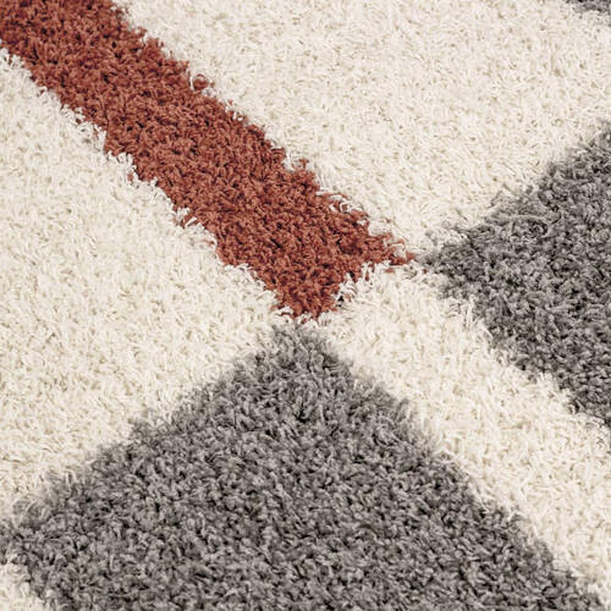 Hochflorteppich Gala - Terracotta, Design, Textil (120/120cm) - Novel