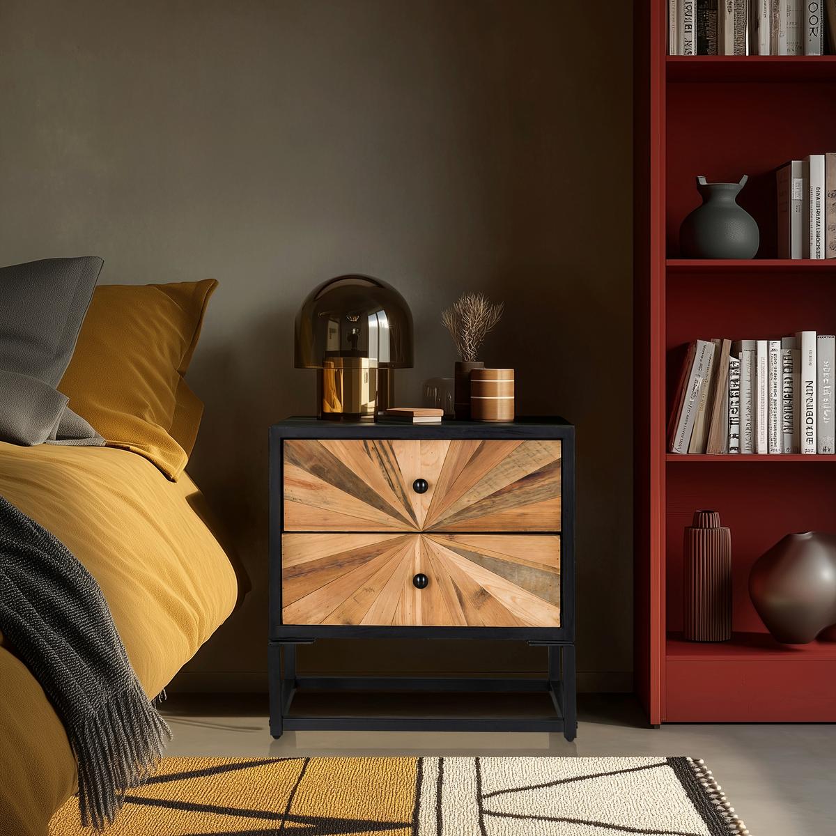 Kommode Santjago Black Sun S Dunkelbraun B: 49 Cm - Dunkelbraun/Tannenholzfarben, MODERN, Holz (49/50,5/32cm) - MID.YOU