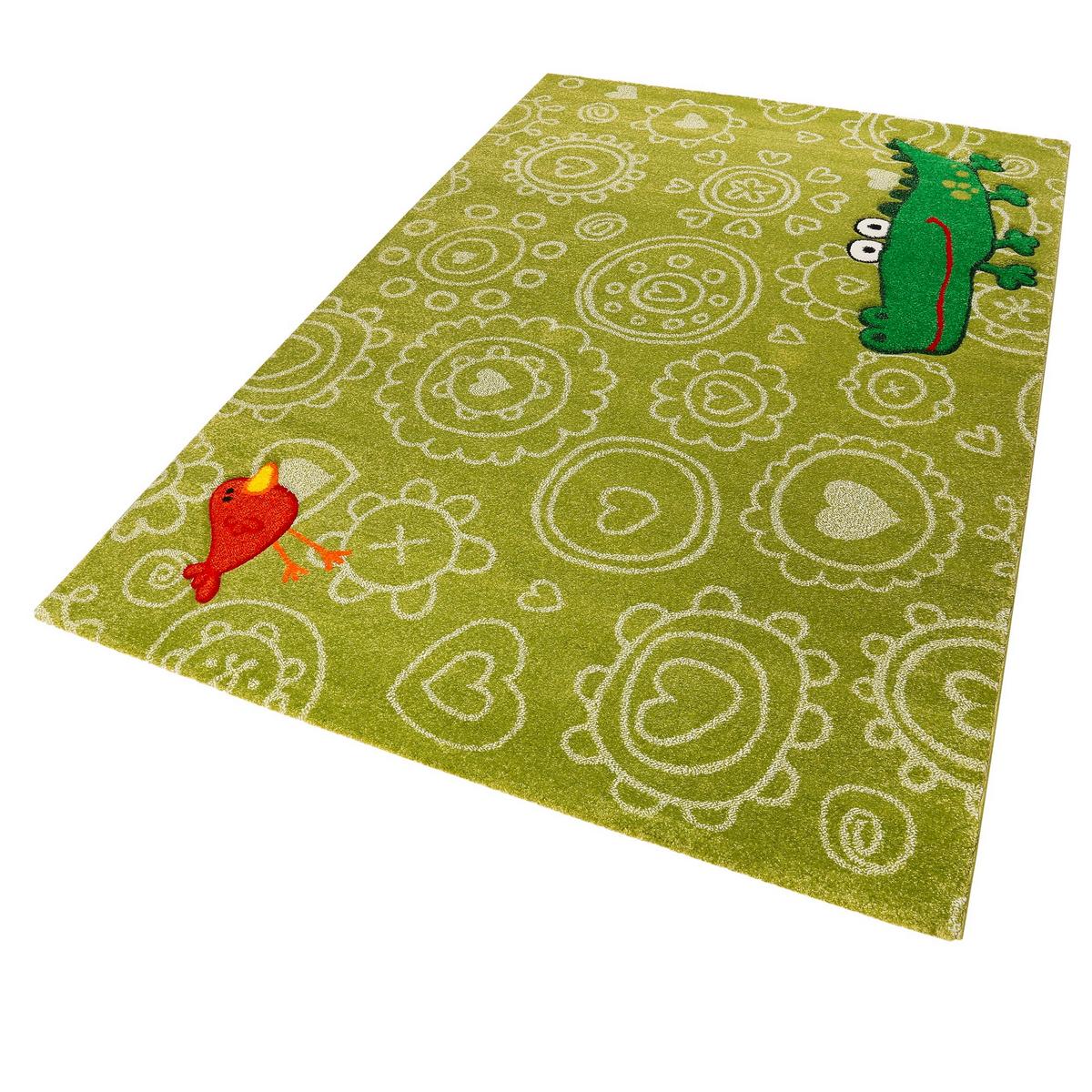 Kinderteppich Crocodile - Grün, Trend, Textil (120/170cm) - Sigikid