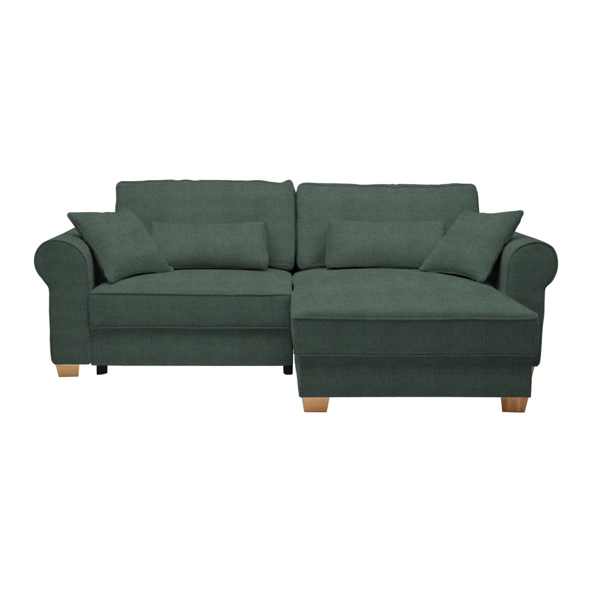 Sedací souprava ANGELO, oboustranná, tmavě zelená - tmavě zelená, Moderní, dřevo/kompozitní dřevo (255/92/185cm) - Mömax