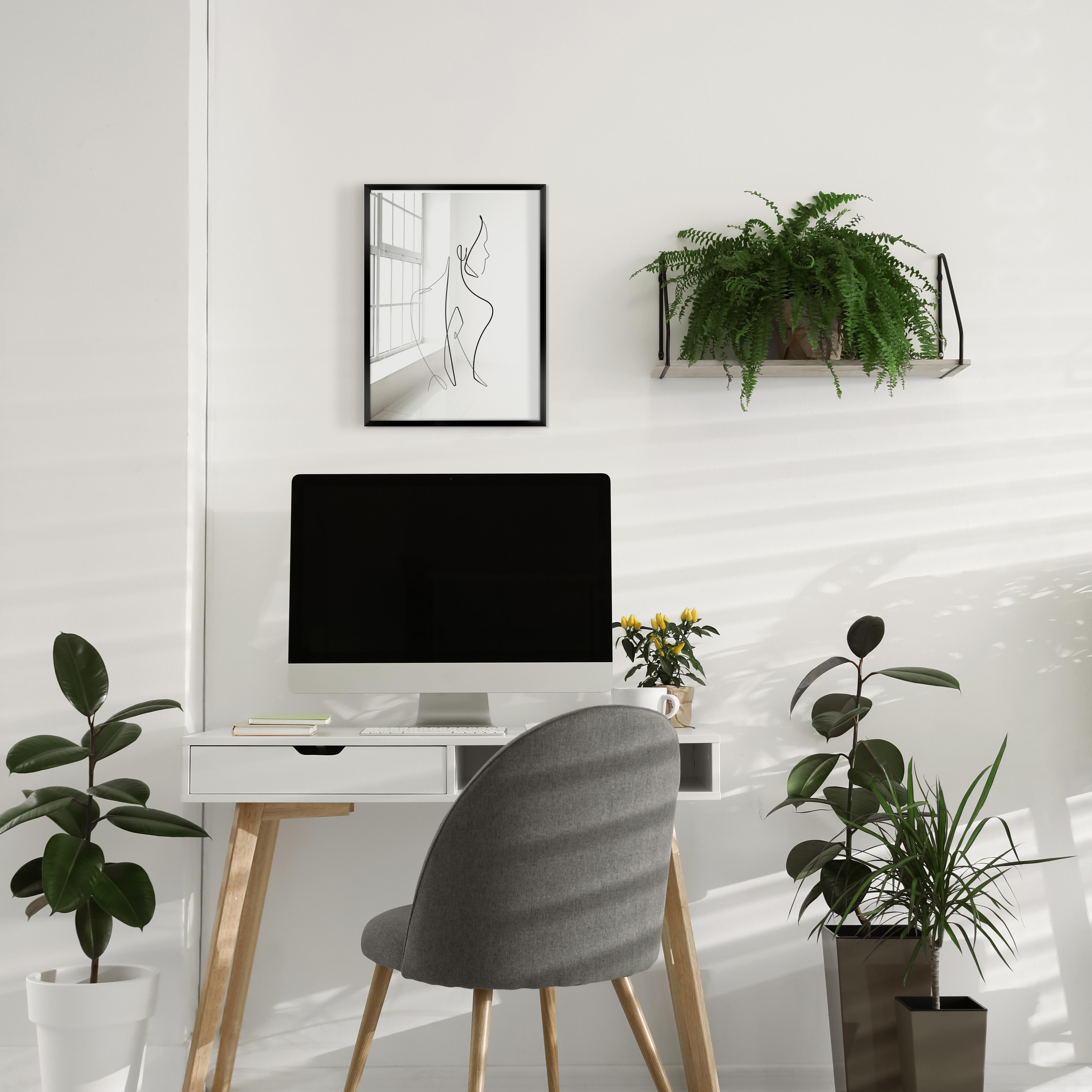 Obraz Vous, 30/40cm - čierna/biela, kompozitné drevo/papier (30/40cm) - Modern Living
