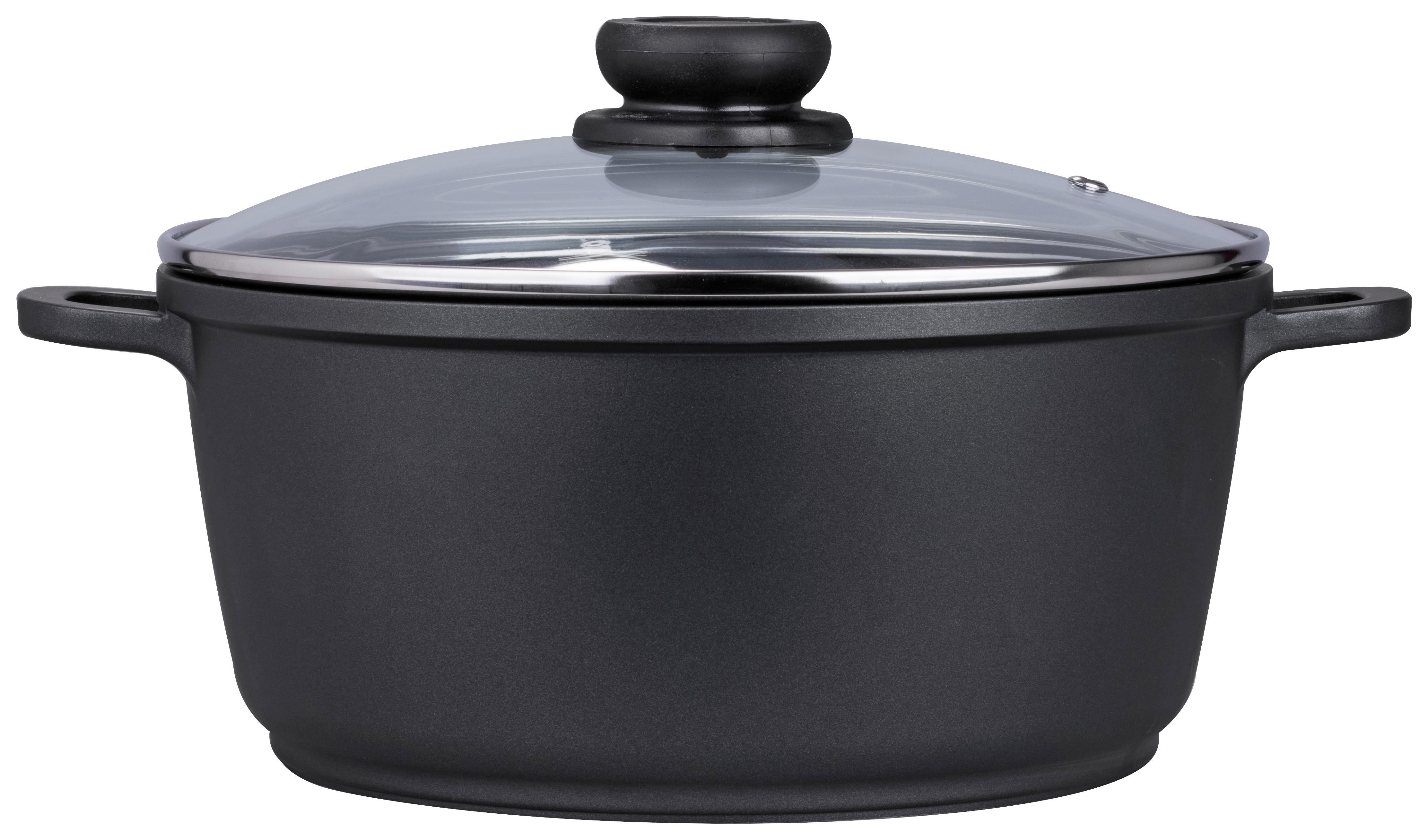 Főzőedény Madita - Áttetsző/Fekete, Üveg/Fém (24/11,5cm) - James Wood