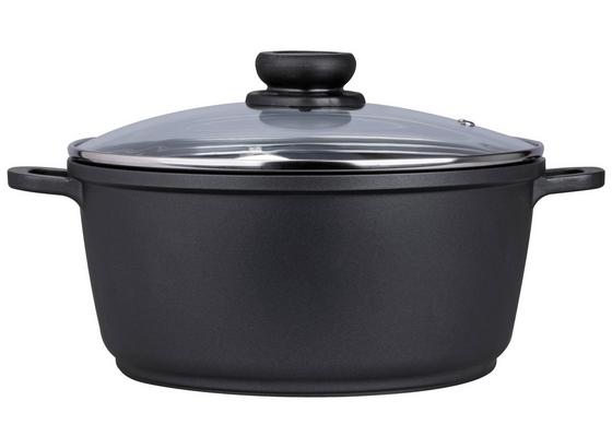 Kochtopf Madita, Ø 24 cm - Transparent/Schwarz, Glas/Metall (24/11,5cm) - James Wood Kochtopf Madita, Ø 24 cm - Transparent/Schwarz, Glas/Metall (24/11,5cm) - James Wood