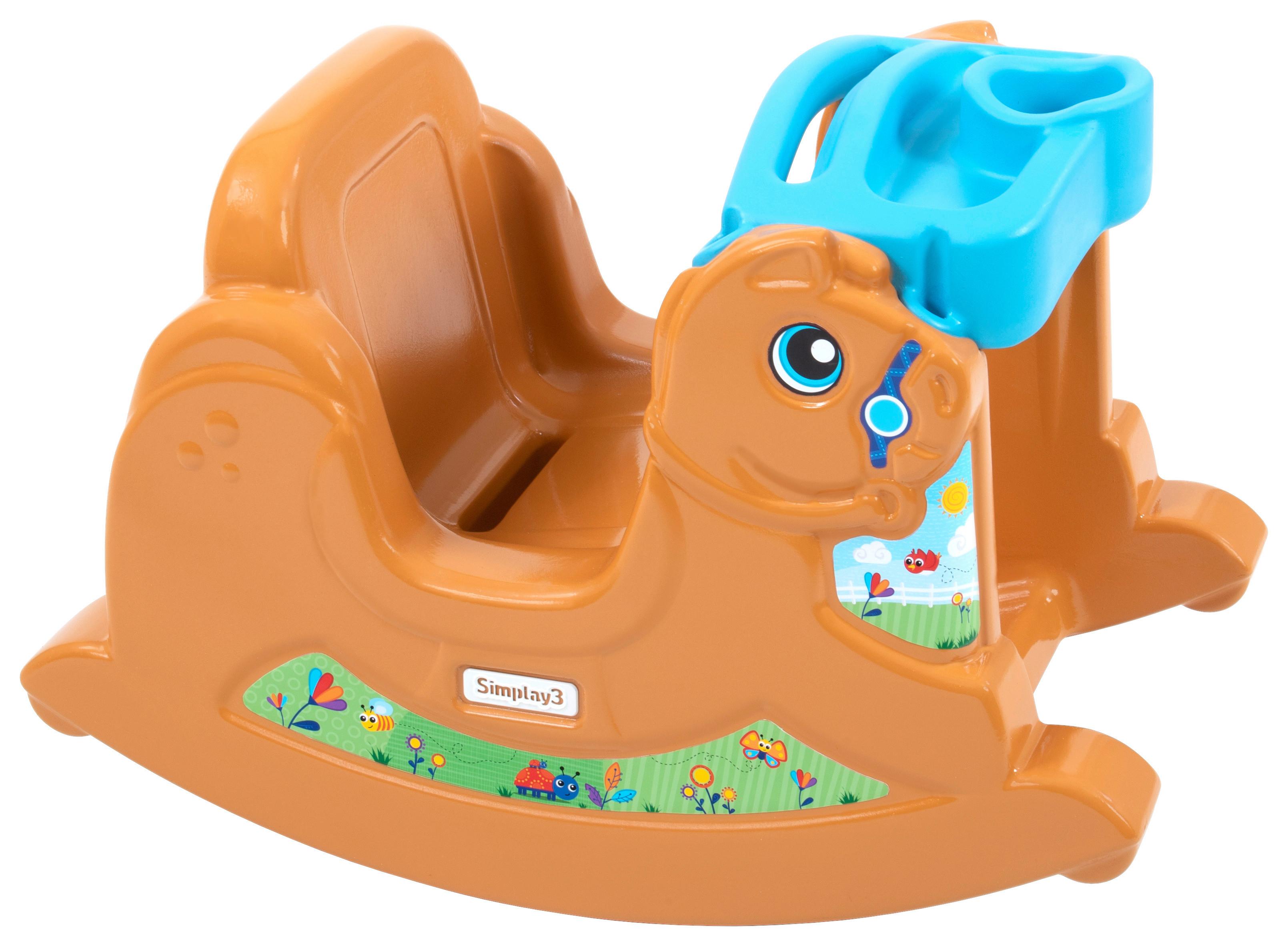 Schaukelpferd Simplay3 Ab 12 Monaten Mit Lehne - Multicolor/Braun, Basics, Kunststoff