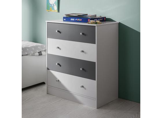 Komoda Brian - biela/svetlosivá, Moderný, kov/drevo (70/80/39cm) - Mömax modern living Komoda Brian - biela/svetlosivá, Moderný, kov/drevo (70/80/39cm) - Mömax modern living