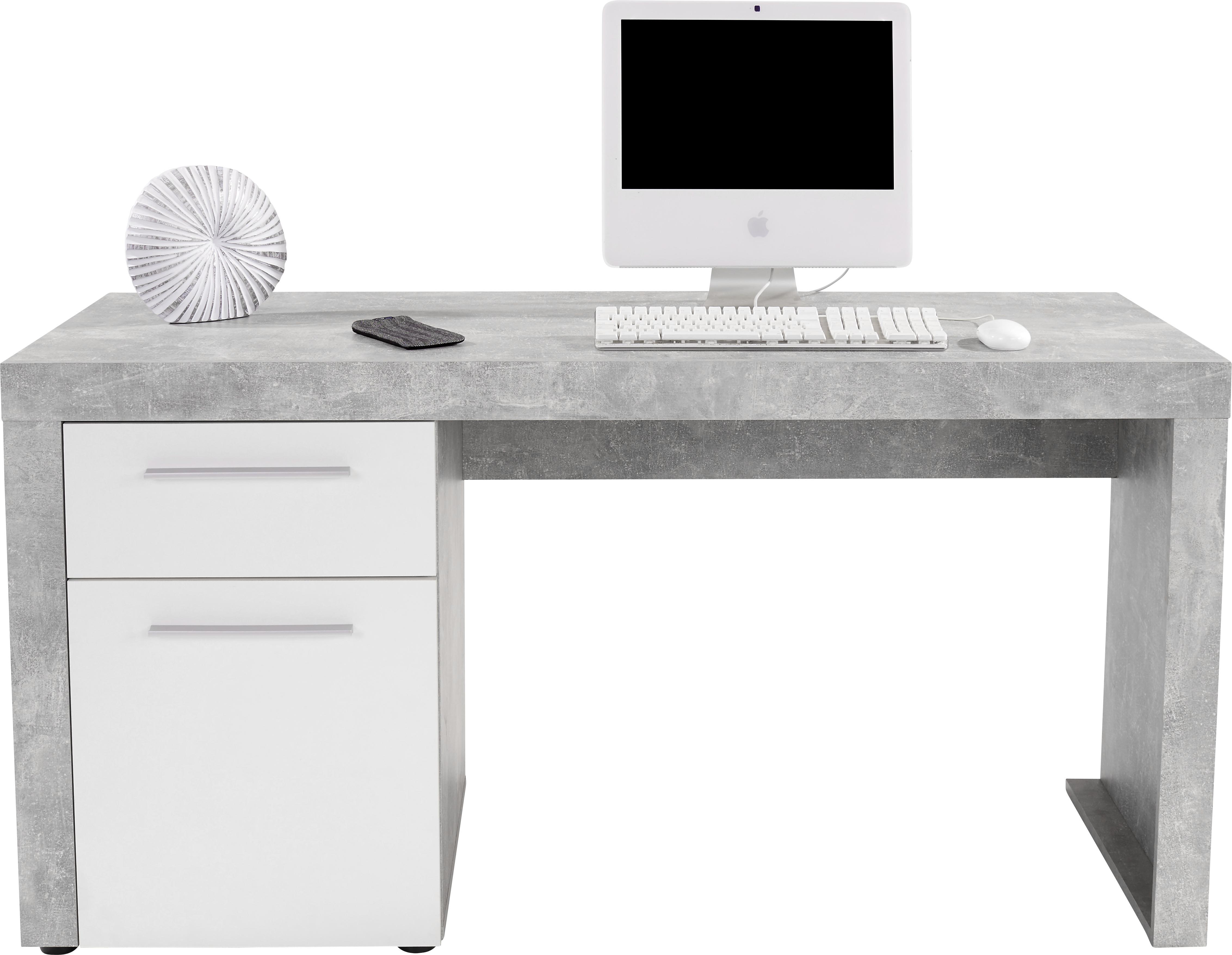 Psací Stůl Focus - šedá/bílá, Moderní, dřevo/plast (148,9/75,5/60cm)